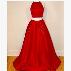 Red Two Piece Prom Dress Sherri Hill 51883